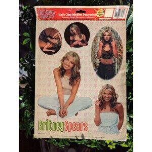 Vintage Britney Spears Window Clings Britney Brands Y2K 2000 Collectible